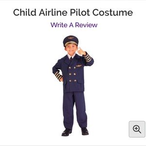 Pilot costume-super cute with pilot hat-brand new with tags kids size 7 UK 6-7
